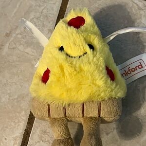 Yellow Plush Pizza Slice Stuffed Toy